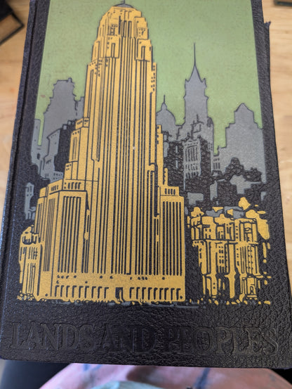 Lands and people's books 1951 vintage book great for junk Journal junk Journal cover altered book collage ephemera