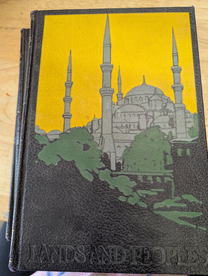 Lands and people's books 1951 vintage book great for junk Journal junk Journal cover altered book collage ephemera