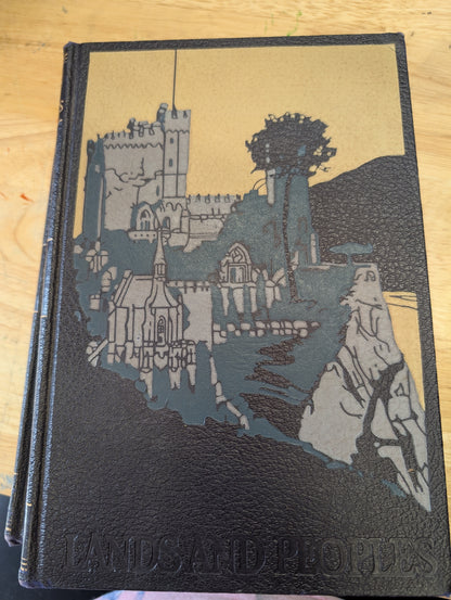 Lands and people's books 1951 vintage book great for junk Journal junk Journal cover altered book collage ephemera