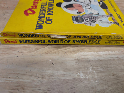 (COVER ONLY) Pair of Disney Wonderful World of Knowledge Book Covers for Junk Journal, Gluebook, Mixed Media