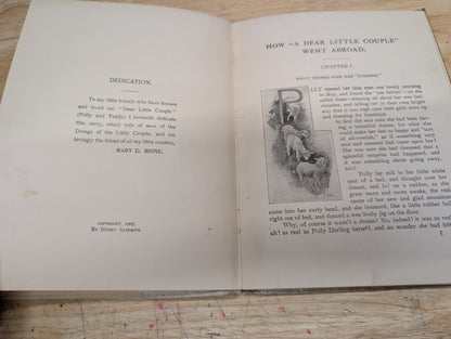 How a dear little couple went abroad. 1903 antique book antique book cover great for junk Journal collage, art Journal, mixed media