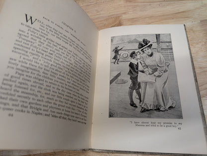 How a dear little couple went abroad. 1903 antique book antique book cover great for junk Journal collage, art Journal, mixed media