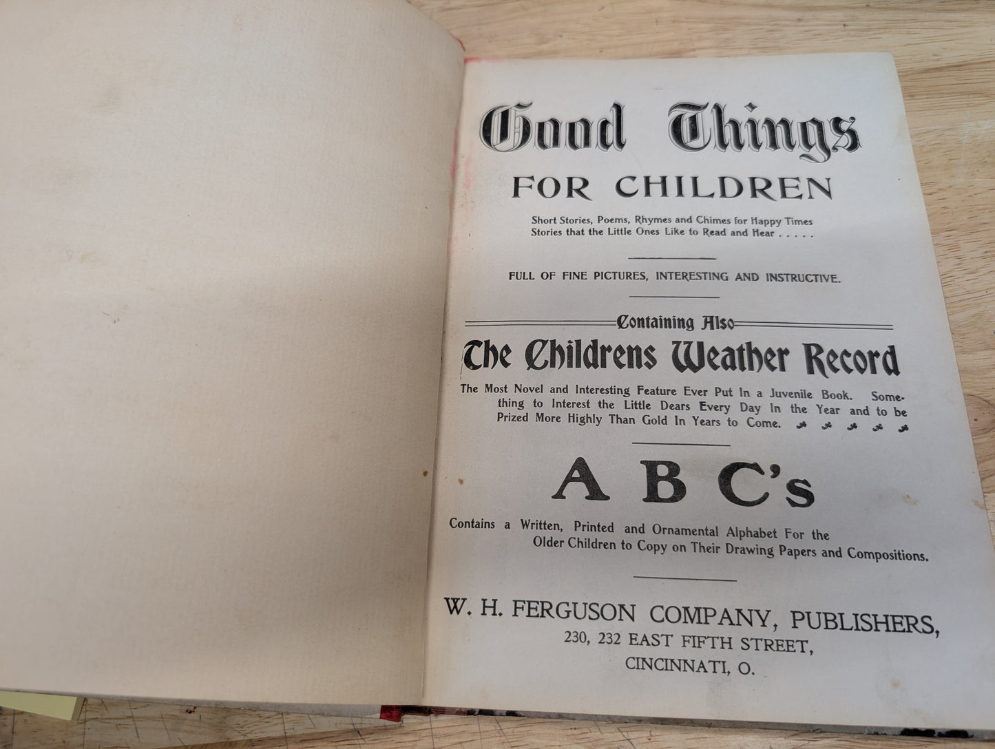 Good things for little ones. Illustrated good things for children. Antique book antique children's book
