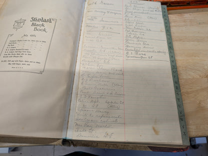 Vintage/Antique Ledger Book 1930s Art/Theater Ledger