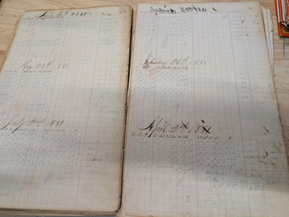 Antique Ledger from Dressing Mill in Wauregan, Connecticut