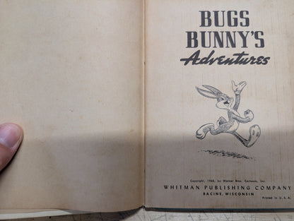 Bugs Bunny's adventures 1948 vintage children's book