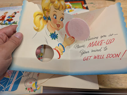 Lot of 4 Vintage Pop-up Greeting Cards, Unused Greeting Cards