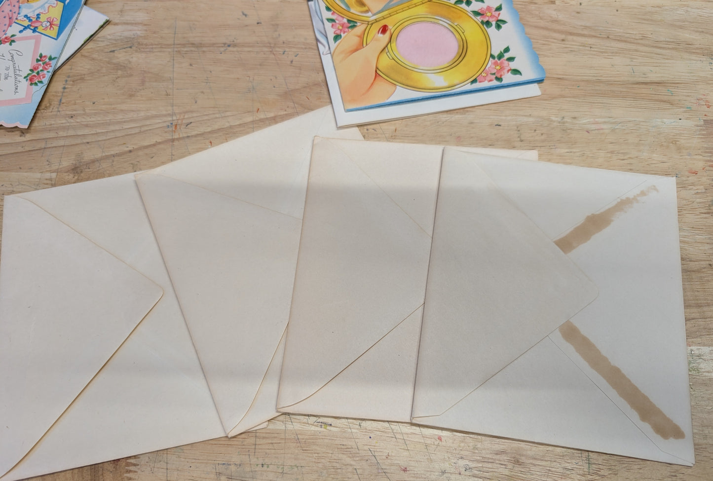 Lot of 4 Vintage Pop-up Greeting Cards, Unused Greeting Cards