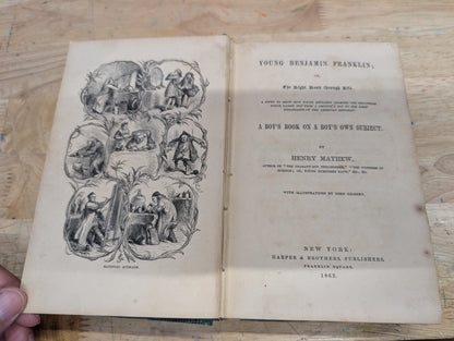 Young Benjamin Franklin or the right road through life by Henry Mayhew 1862 Harper and brothers publishers antique book
