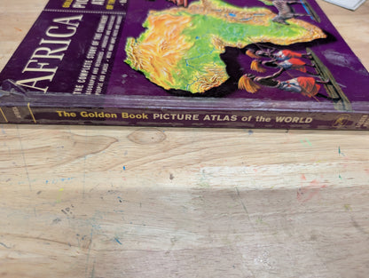 Africa the golden book picture Atlas of the world book 3- 1960 vintage geography, African geography