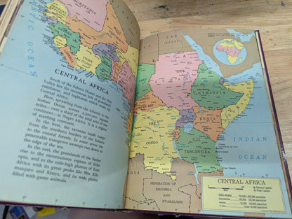 Africa the golden book picture Atlas of the world book 3- 1960 vintage geography, African geography