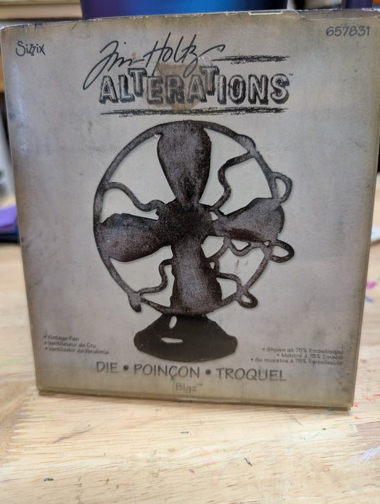 Tim Holtz Alterations Bigz Die Vintage Fan