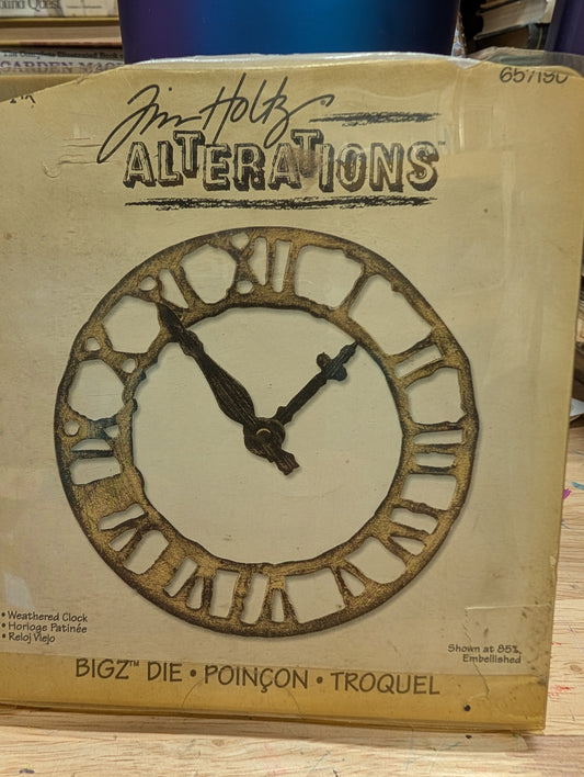 Tim Holtz Alterations Bigz Die Weathered Clock