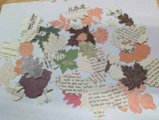 Mix of Fall Leaves for Junk Journals, Card Making, Mixed Media, Scrapbooking, Papercrafts