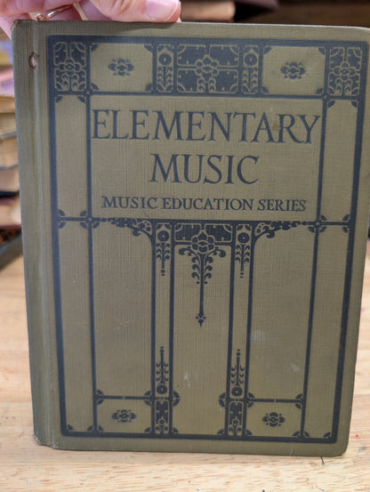 Elementary music music education series antique music textbook 1923 great for junk journals junk Journal cover collage ephemera
