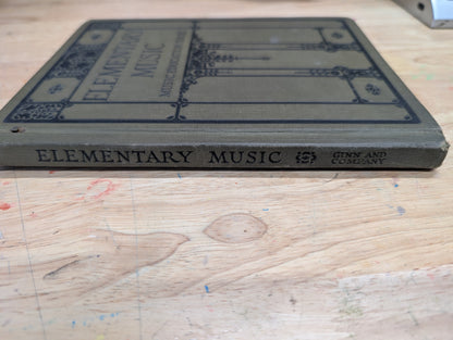 Elementary music music education series antique music textbook 1923 great for junk journals junk Journal cover collage ephemera