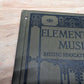 Elementary music music education series antique music textbook 1923 great for junk journals junk Journal cover collage ephemera
