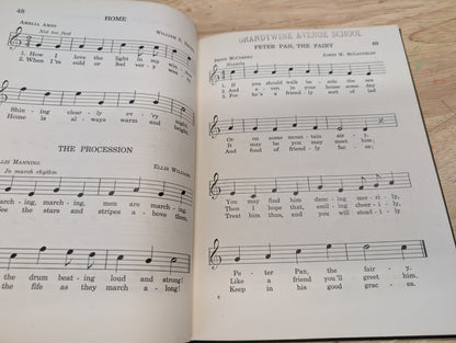 Elementary music music education series antique music textbook 1923 great for junk journals junk Journal cover collage ephemera