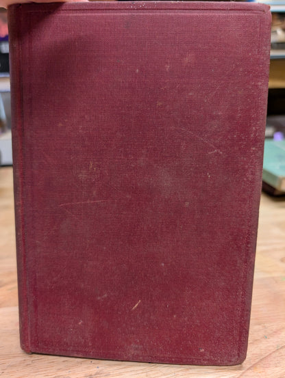 Reading in public schools antique textbook 1911 red book cover great for junk journals, collage art journals, mixed media paper crafts