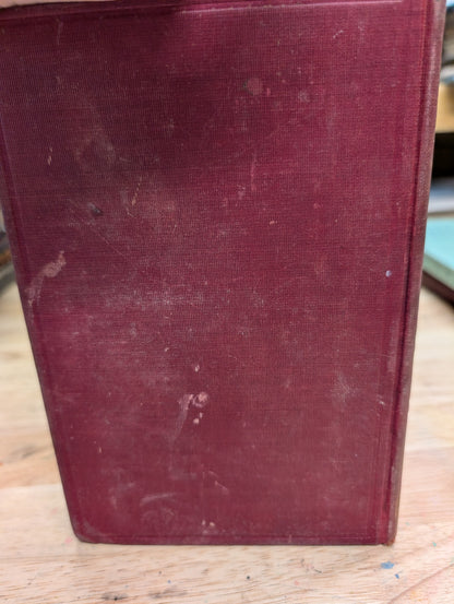 Reading in public schools antique textbook 1911 red book cover great for junk journals, collage art journals, mixed media paper crafts