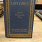 Love lyrics James Whitcomb Riley 1920 antique book of poetry