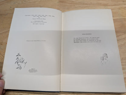 Love lyrics James Whitcomb Riley 1920 antique book of poetry