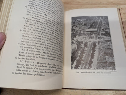 New French review grammar 1935 vintage French textbook great for junk journals, collage, mixed media and paper crafts