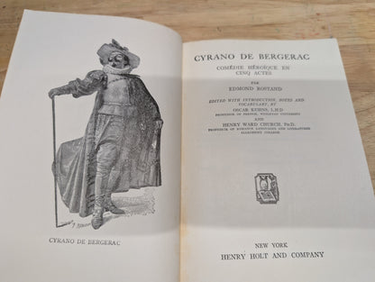 Rostand's Cyrano de Bergerac 1927 antique French play