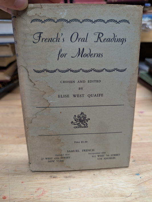 French's oral readings for moderns a Samuel French published book 1939
