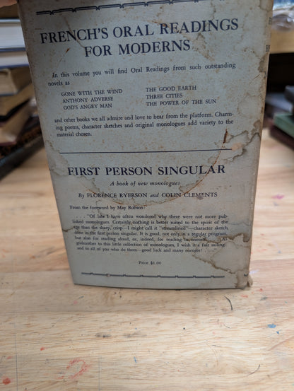 French's oral readings for moderns a Samuel French published book 1939