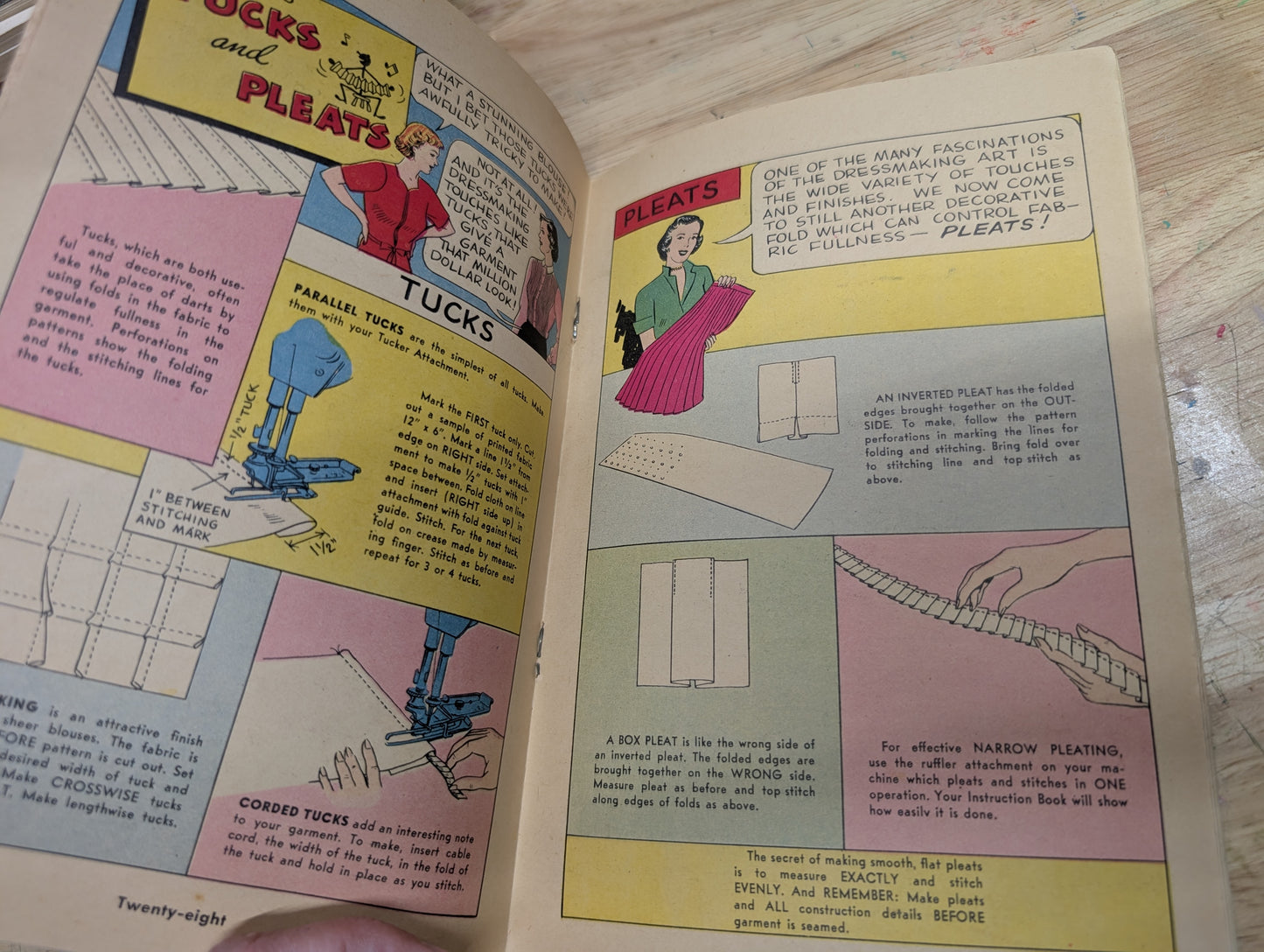 Home sewing is easy. Vintage sewing comic book