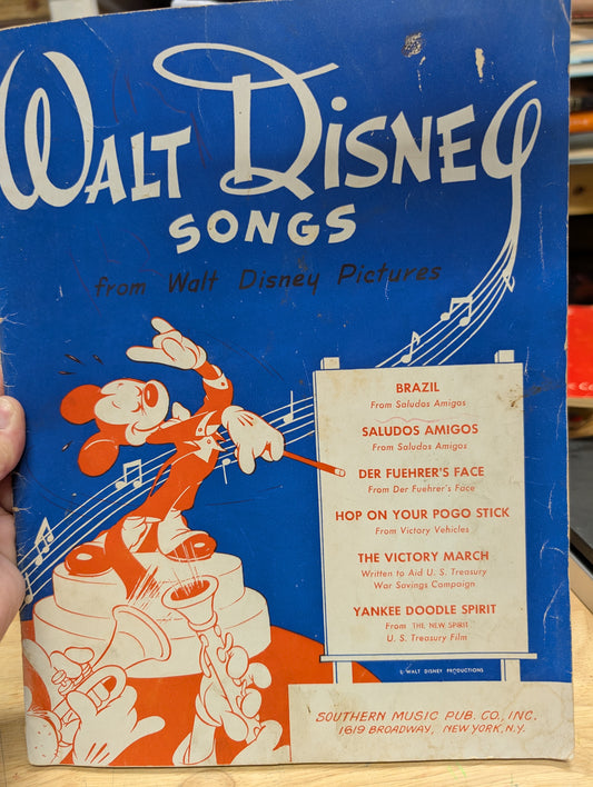 Walt Disney songs from Walt Disney pictures 1943 songbook