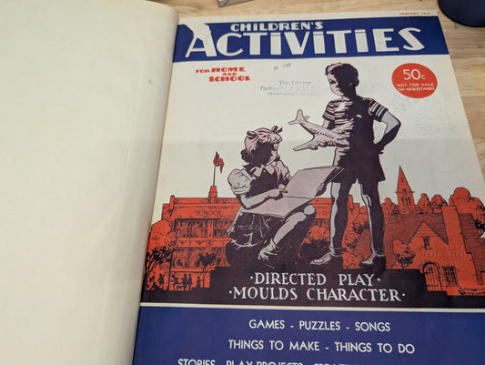 Children's activities anthology bound volume 1949 *RARE* vintage children's magazine