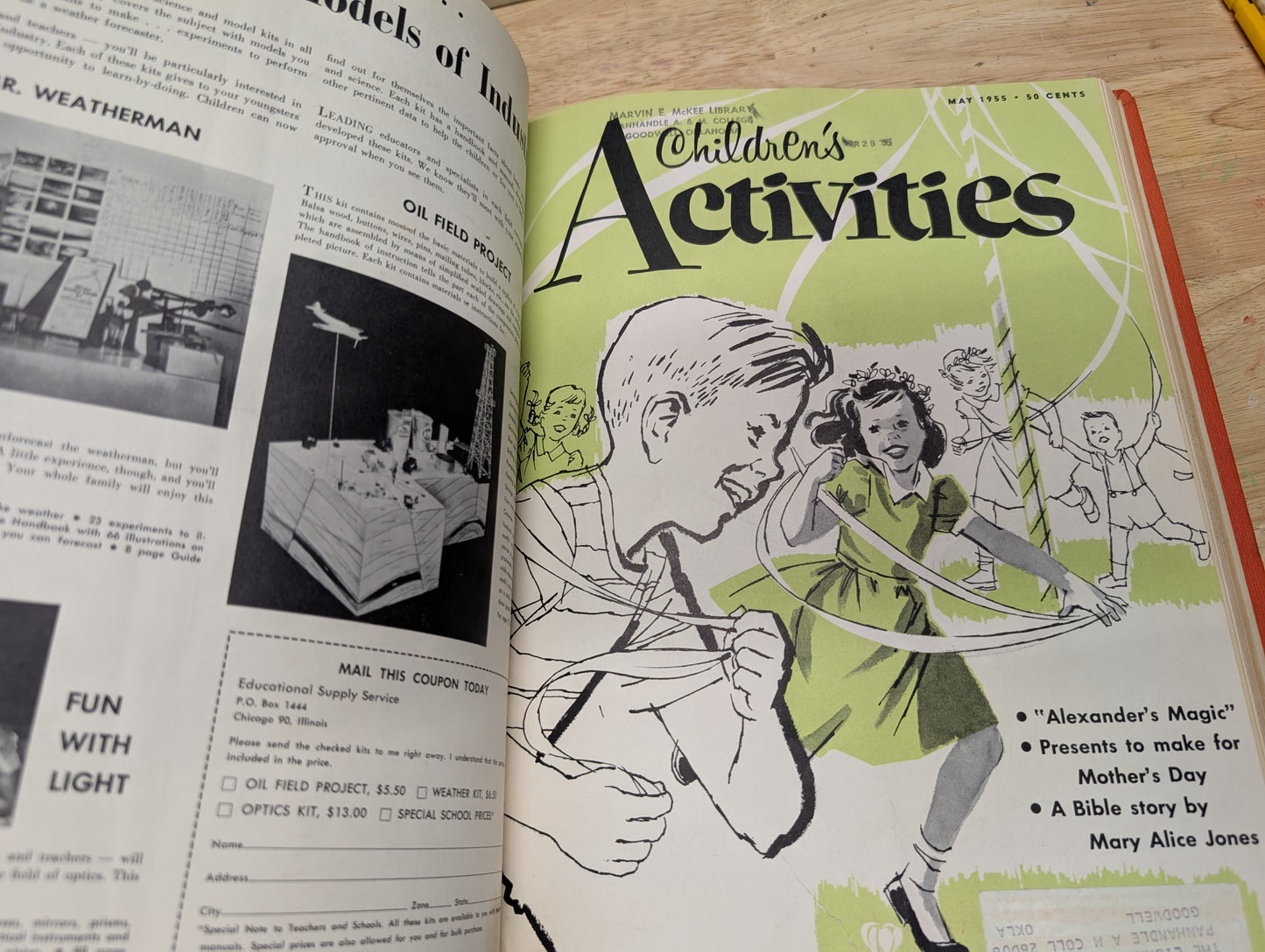 Children's activities anthology bound volume 1955 *RARE* vintage children's magazine