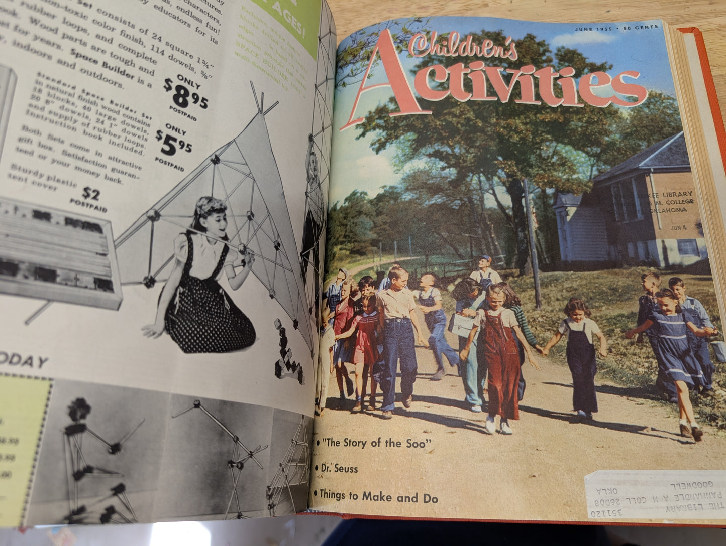 Children's activities anthology bound volume 1955 *RARE* vintage children's magazine