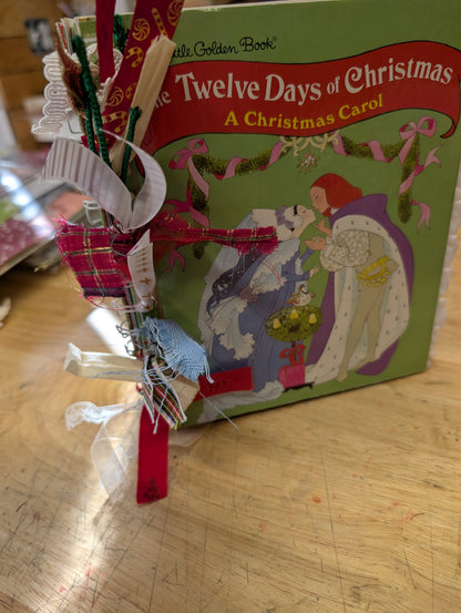 The Twelve Days of Christmas Little Golden Book Junk Journal