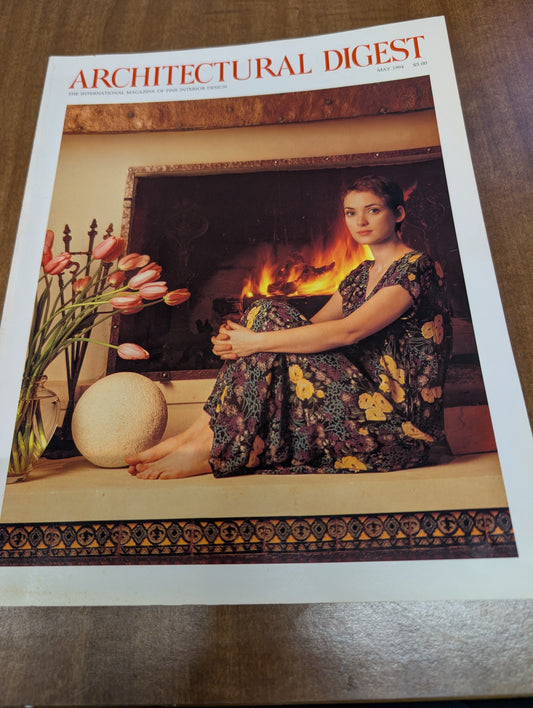 Architectural digest May 1994 vintage magazine for collage, junk journals, art journals, glue books, mixed media