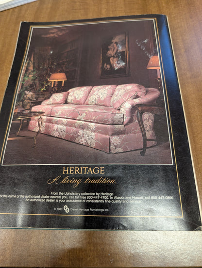 Architectural digest November 1985 vintage magazine for collage, junk journals, art journals, glue books, mixed media