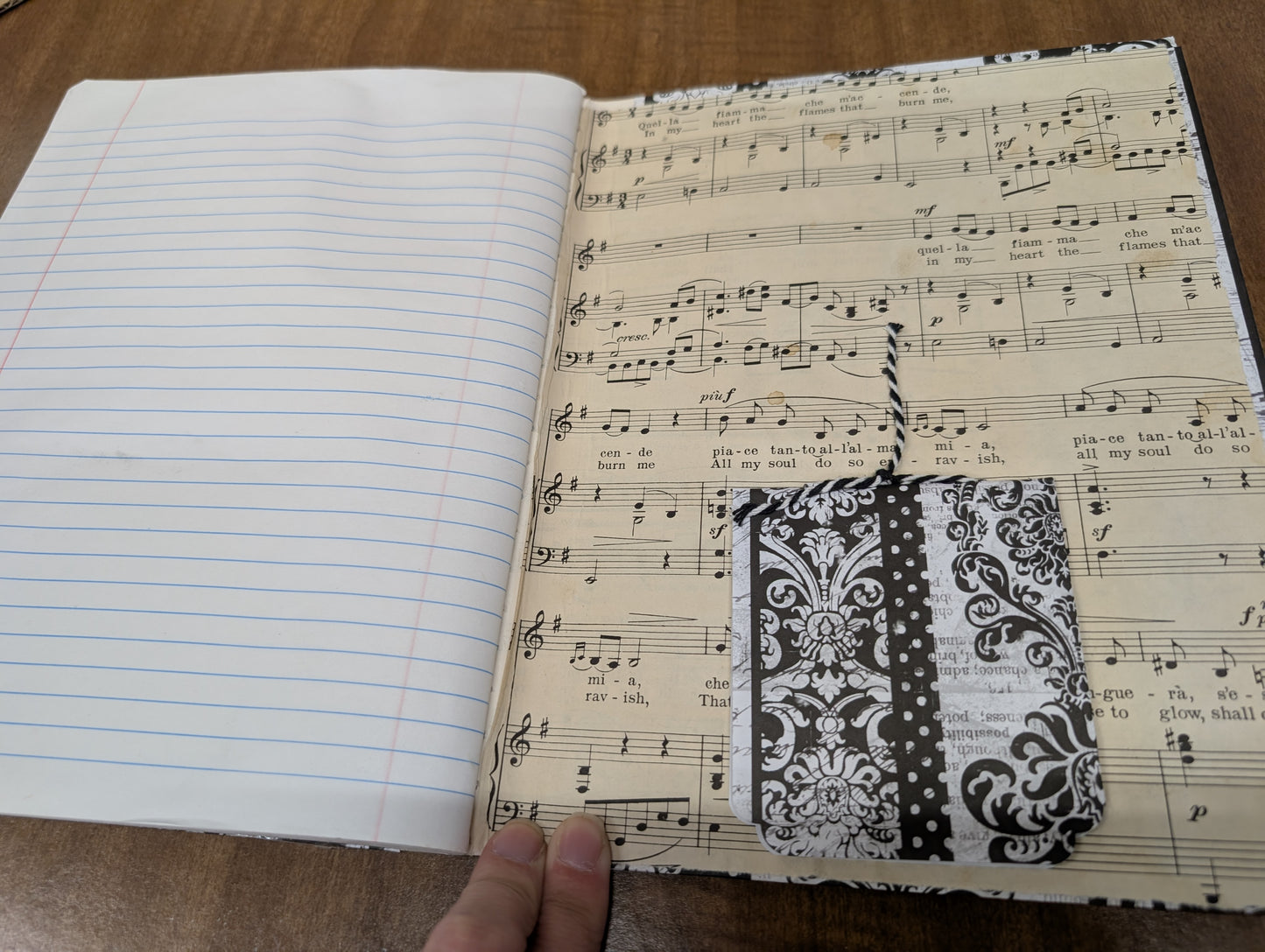 Black & White Altered Composition Book