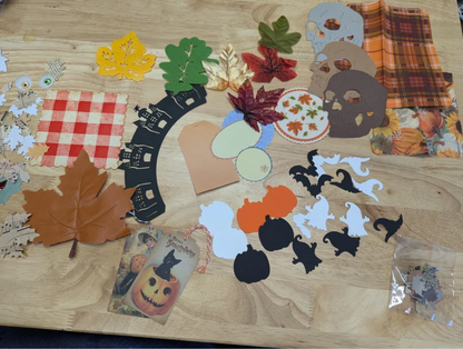 Fall Collage Kits 2 Different Sizes 50+ or 80+ pieces Autumn Collage Paper Crafts Gluebook Art Journal Junk Journal Card Making Scrapbooking