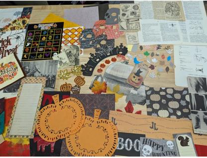 Fall Collage Kits 2 Different Sizes 50+ or 80+ pieces Autumn Collage Paper Crafts Gluebook Art Journal Junk Journal Card Making Scrapbooking