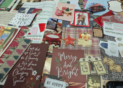 80+ pieces Christmas collage pack for Christmas crafts, Christmas paper crafts, December daily kit, junk journal, art journal