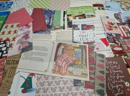 80+ pieces Christmas collage pack for Christmas crafts, Christmas paper crafts, December daily kit, junk journal, art journal
