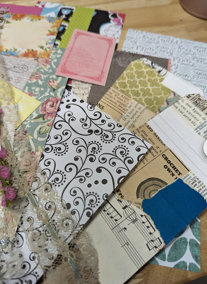 60+ Piece Spring Ephemera/Collage Kit for Art Journals, Gluebooks, Junk Journals, Paper Crafts, Card Making