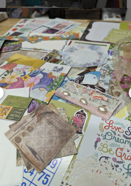 60+ Piece Spring Ephemera/Collage Kit for Art Journals, Gluebooks, Junk Journals, Paper Crafts, Card Making