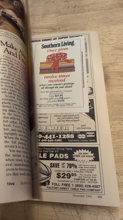 Southern living December 1990 special edition issue and standard monthly issue. 25th year silver jubilee lot 6