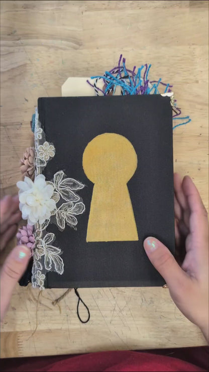 Midnight Journal - a dark color themed junk journal with ephemera