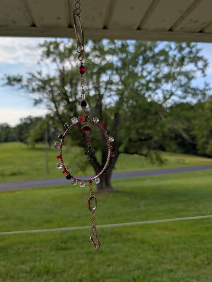 Red & Black Bangle Bracelet Suncatcher