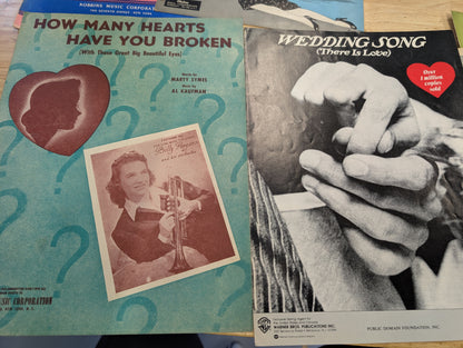 Lot of 10 antique vintage sheet music folios - different songs 1920s-1950s Lot 3