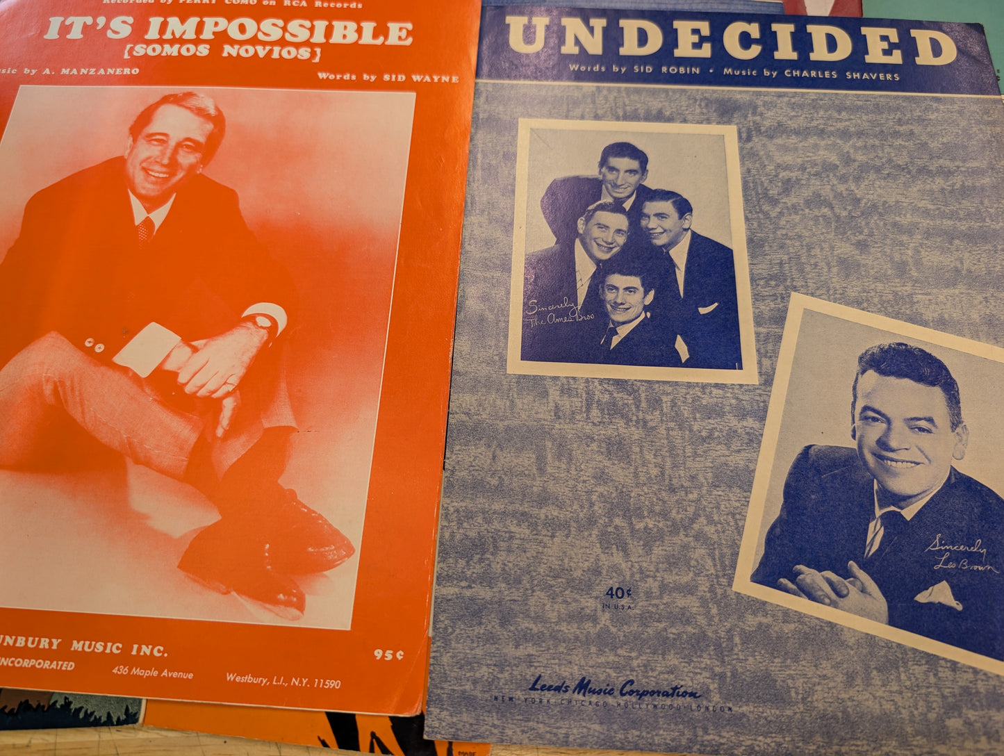 Lot of 10 antique vintage sheet music folios - different songs 1920s-1950s Lot 9